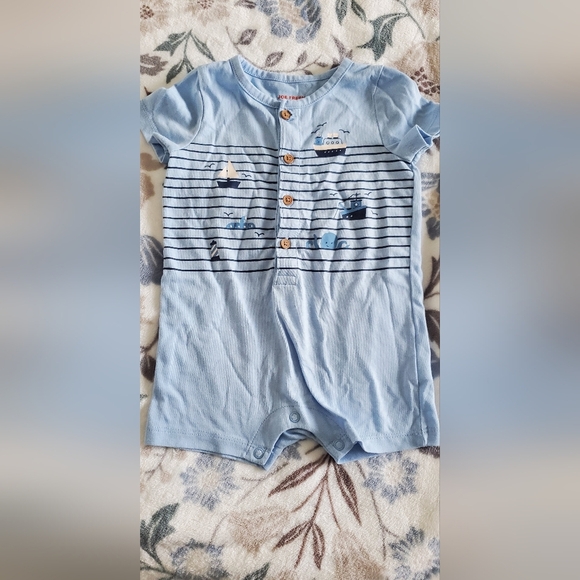 Blue And Grey Kids Onesie Piece 3 Pack Set - Picture 2 of 2